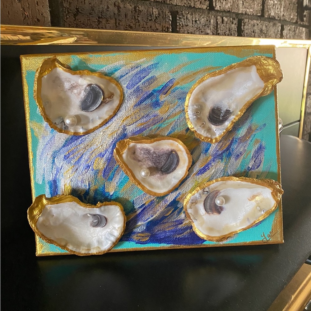 HANDMADE OYSTER 🦪 SHELL CANVAS ART 🖼️. - Picture 14 of 16